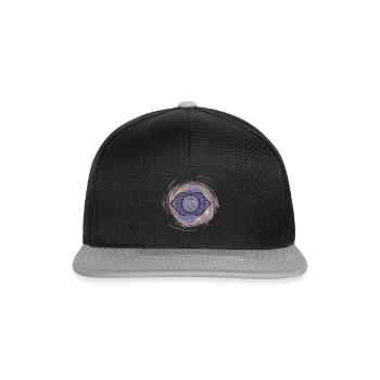 Ajna sechstes Chakra - Snapback Cap - Schwarz/Grau - Vorne