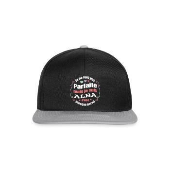 ALBA PARFAITE - PRENOM ALBA - Casquette snapback - noir/gris - Devant