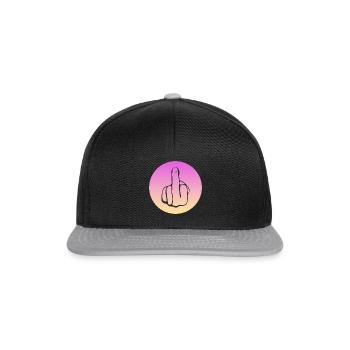 fuck off, fuck you, fucking, fuck - Snapback Cap - Schwarz/Grau - Vorne