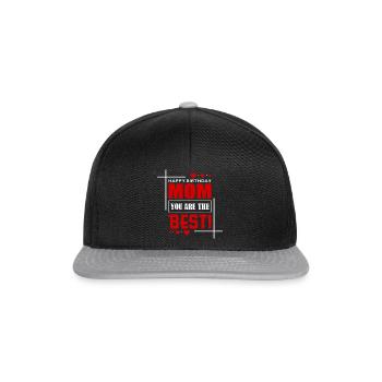Happy Birthday - Snapback Cap - Schwarz/Grau - Vorne