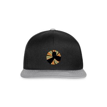 Starker Mann Armdrücken - Snapback Cap - Schwarz/Grau - Vorne