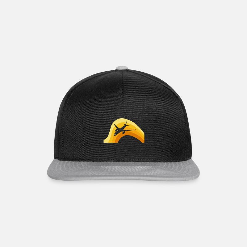 Luftfahrt Pilot - Snapback Cap - Schwarz/Grau