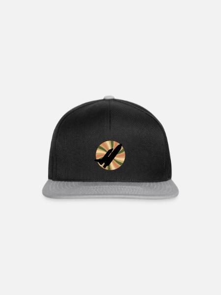 Luftfahrt Aerospace Flieger - Snapback Cap - Schwarz/Grau