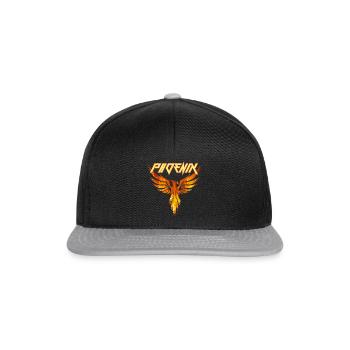 phénix, phénix, oiseau, feu, illustration - Casquette snapback - noir/gris - Devant