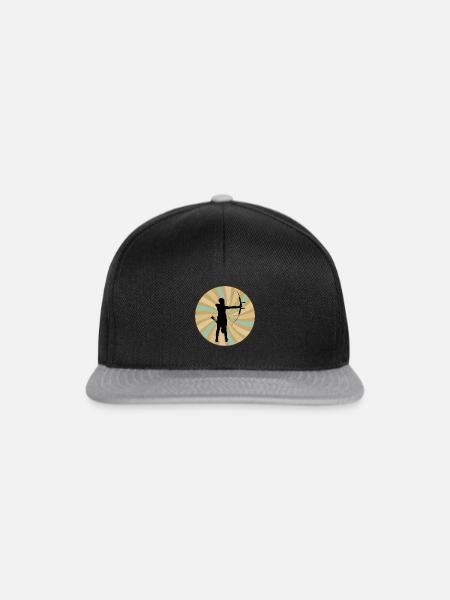 Bogenschütze Schießsport - Snapback Cap - Schwarz/Grau