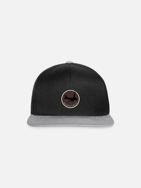 Luftfahrt Aerospace Pilot - Snapback Cap - Schwarz/Grau