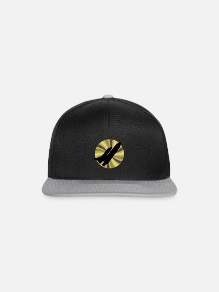 Luftfahrt Pilot Pilot - Snapback Cap - Schwarz/Grau