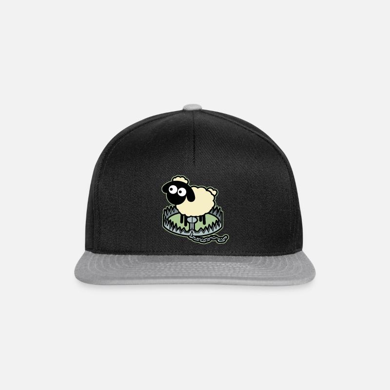 Mouton mignon dans un piège à loup - Casquette snapback - noir/gris