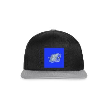 Karo-Liebe: Ein Muster für alle Fälle! - Snapback Cap - Schwarz/Grau - Vorne
