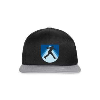 Bowling Bowlingkegel Bowlen - Snapback Cap - Schwarz/Grau - Vorne
