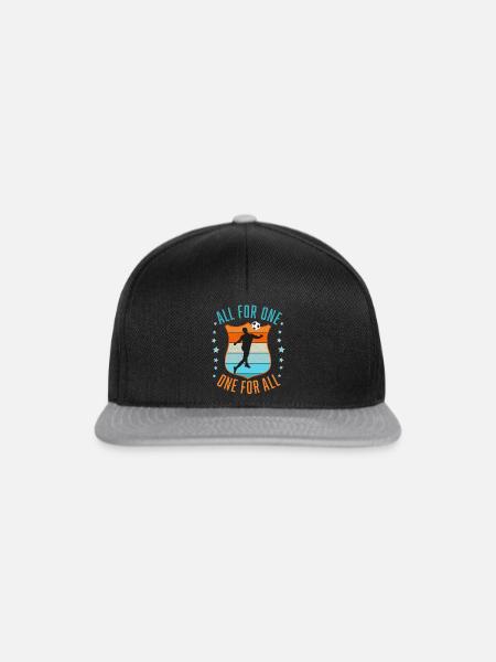 Fußball Teamgeist - Snapback Cap - Schwarz/Grau