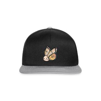 Schmetterling Tier - Snapback Cap - Schwarz/Grau - Vorne