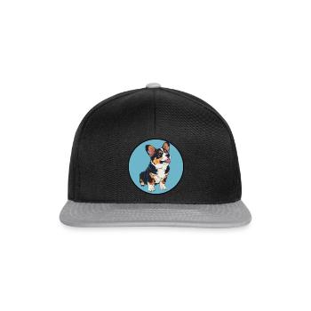 Chien Doberman - Casquette snapback - noir/gris - Devant