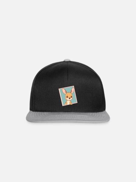 Känguru Beuteltier Sydney - Snapback Cap - Schwarz/Grau