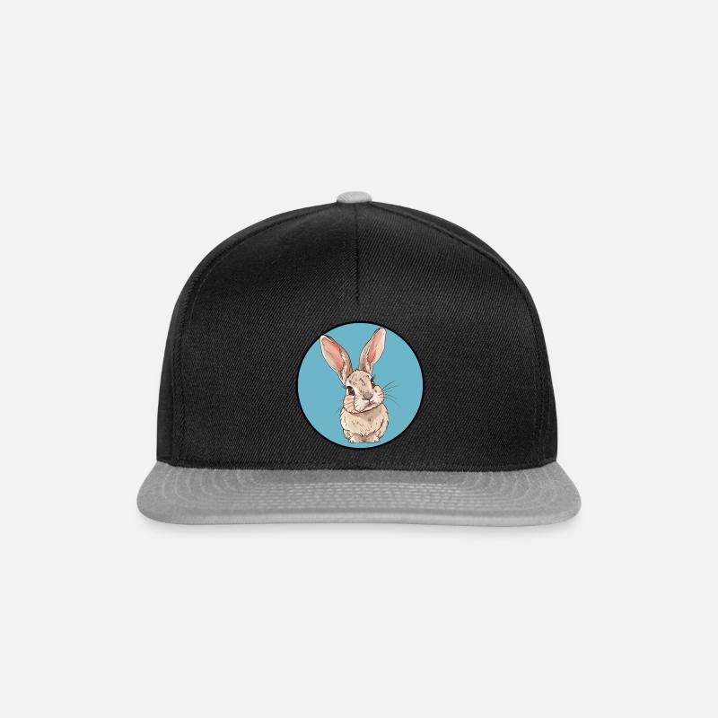 Hasenzahn Ostern - Snapback Cap - Schwarz/Grau