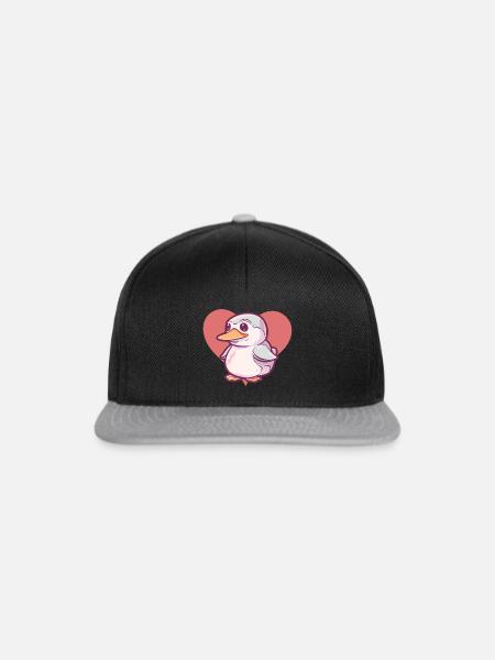 Entchen Schnabel Ente - Snapback Cap - Schwarz/Grau