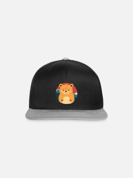Baer Braunbär - Snapback Cap - Schwarz/Grau