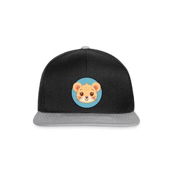 Mäuse Käse Nagetier - Snapback Cap - Schwarz/Grau - Vorne