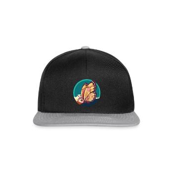 Butterfly Woodland Dweller Animal - Snapback Cap - black/grey - Front