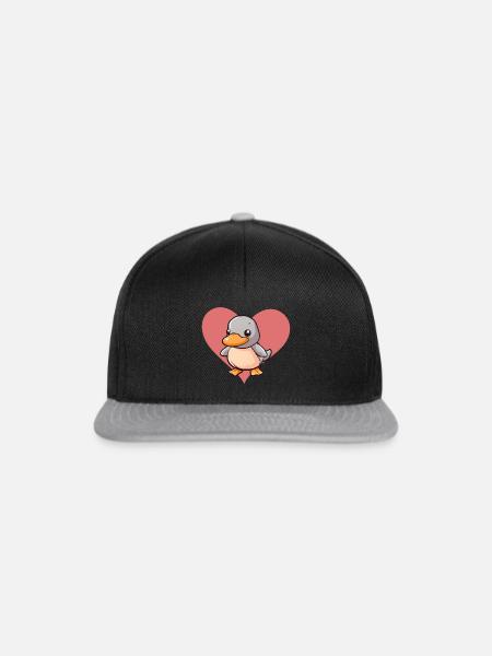 Ente Entchen - Snapback Cap - Schwarz/Grau