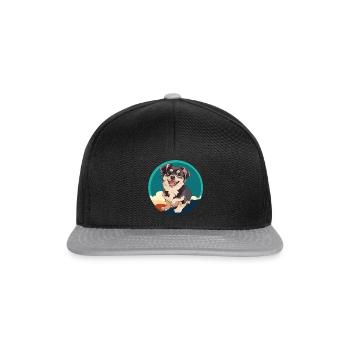 Dog Border Collie Dog Lover - Snapback Cap - black/grey - Front