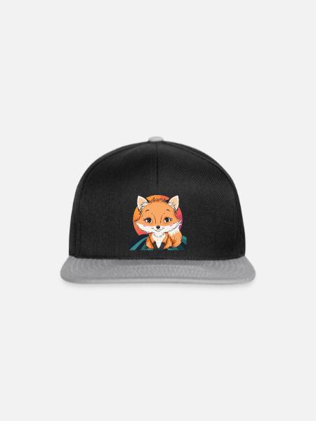 Fuchs Waldbewohner - Snapback Cap - Schwarz/Grau