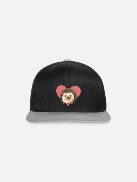 Igel Stachelschwein Spitz - Snapback Cap - sort/grå