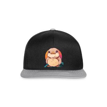 Schnabel Ente Quak - Snapback Cap - Schwarz/Grau - Vorne