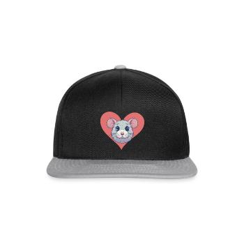 Mice Mouse Teeth Rodent - Snapback Cap - black/grey - Front