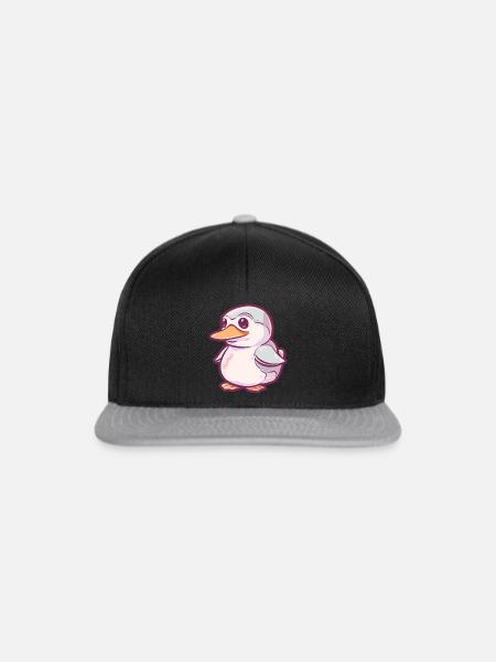 Quak Schnabel Vogel - Snapback Cap - Schwarz/Grau