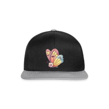 Butterfly Summer Spring - Snapback Cap - black/grey - Front