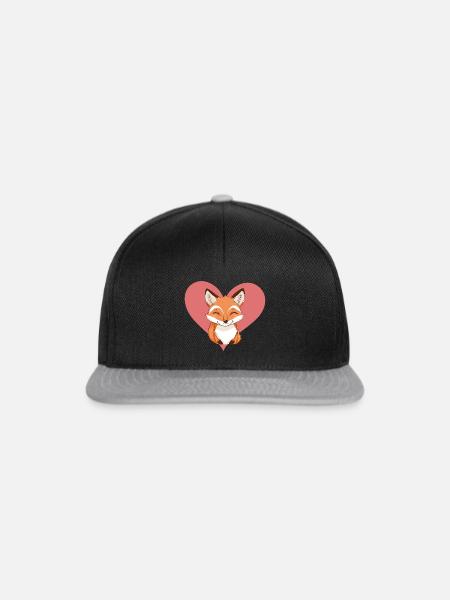 Fuchs Fox Waldtier - Snapback Cap - Schwarz/Grau