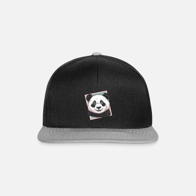 Panda Panda Bear - Snapback Cap - black/grey