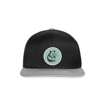 Hamster guinea pig Guinea - Snapback Cap - black/grey - Front