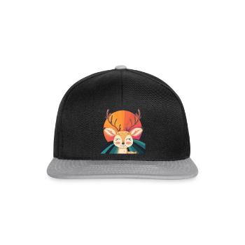 Cerf Cerf Bois Fauve - Casquette snapback - noir/gris - Devant