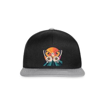 Schmetterling Sommer Schmetterlinge - Snapback Cap - Schwarz/Grau - Vorne
