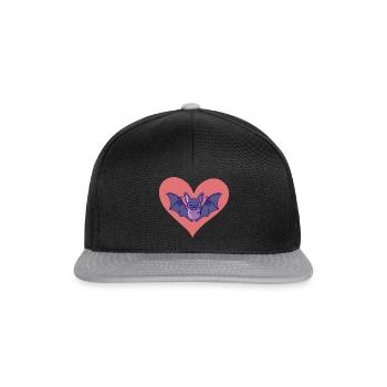 Bat Animal Lover - Snapback Cap - black/grey - Front