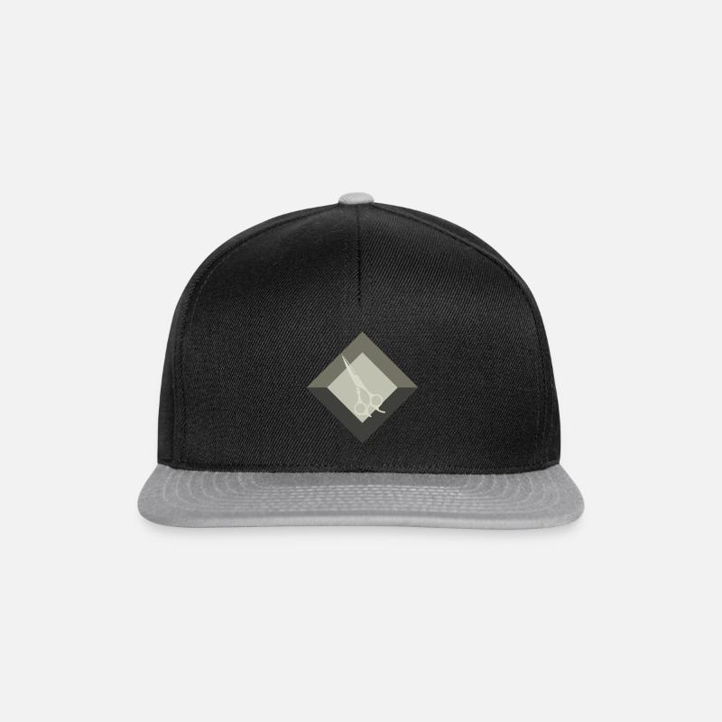 Friseur Coiffeur Schere - Snapback Cap - Schwarz/Grau
