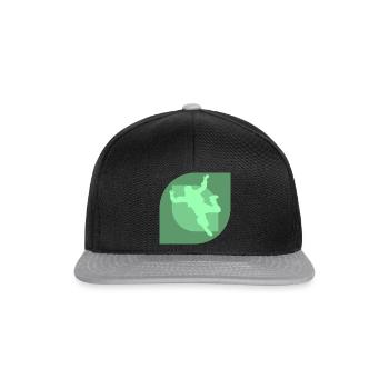 Skydiving Luft Parachuting - Snapback Cap - Schwarz/Grau - Vorne