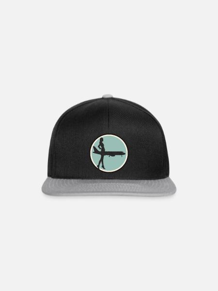 Flugbegleiter Stewardess - Snapback Cap - Schwarz/Grau