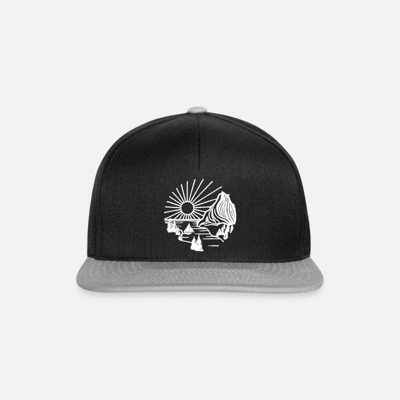 Feiertagslandschaft (Weiß) - Snapback Cap - Schwarz/Grau