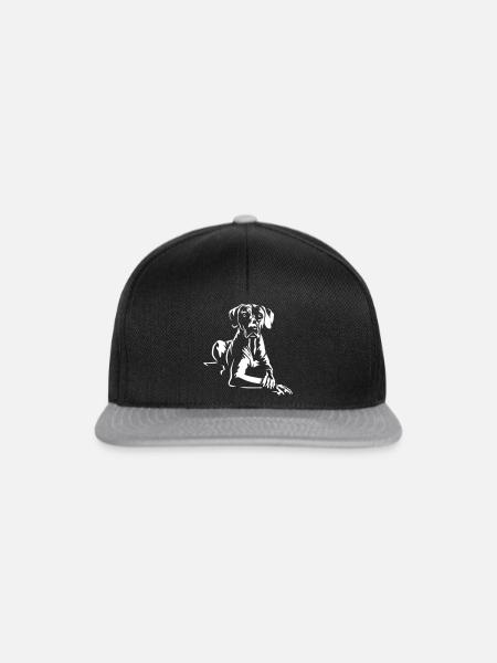 Rhodesian Ridgeback "Black Edition" - Snapback Cap - Schwarz/Grau