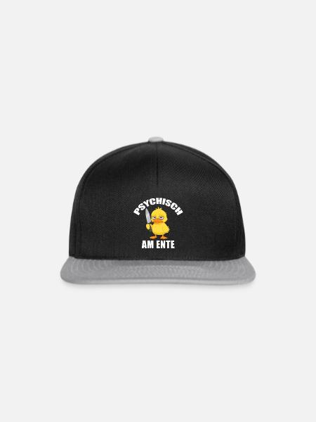 Psychisch am Ente - Snapback Cap - Schwarz/Grau