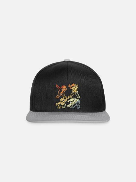 Cartoon B-Boy - Snapback Cap - Schwarz/Grau