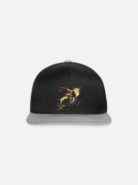 Bowler Skizze Retro Look - Snapback Cap - Schwarz/Grau