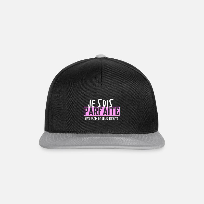 JE SUIS PARFAITE - Casquette snapback - noir/gris