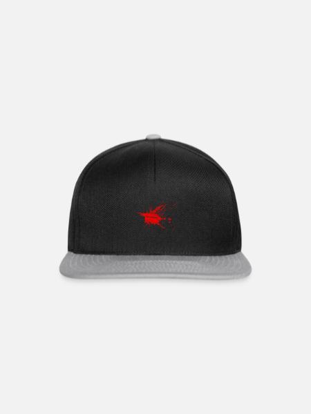 Splash Spritzer Fleck - Snapback Cap - Schwarz/Grau
