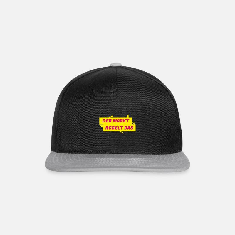 Der Markt regelt das - FDP JuLis Liberal - Snapback Cap - Schwarz/Grau