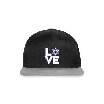 Hanoukka juive avec l’étoile de David - Love - Casquette snapback - noir/gris - Devant