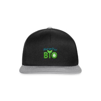 Bio belge - Casquette snapback - noir/gris - Devant